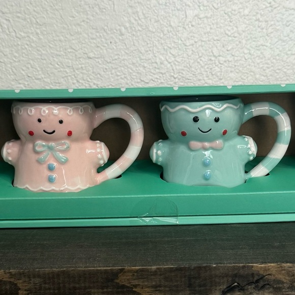 Lang espresso Ginger Bread Pastel Colors cups set of 4 Hand Painted - Picture 9 of 9